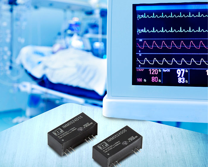 XP POWER, 5W DC-DC 컨버터로 의료용 PCB 공간 절약