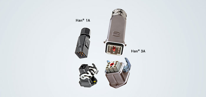 HARTING Han® 1A는 Han® 3A보다 30 % 작다