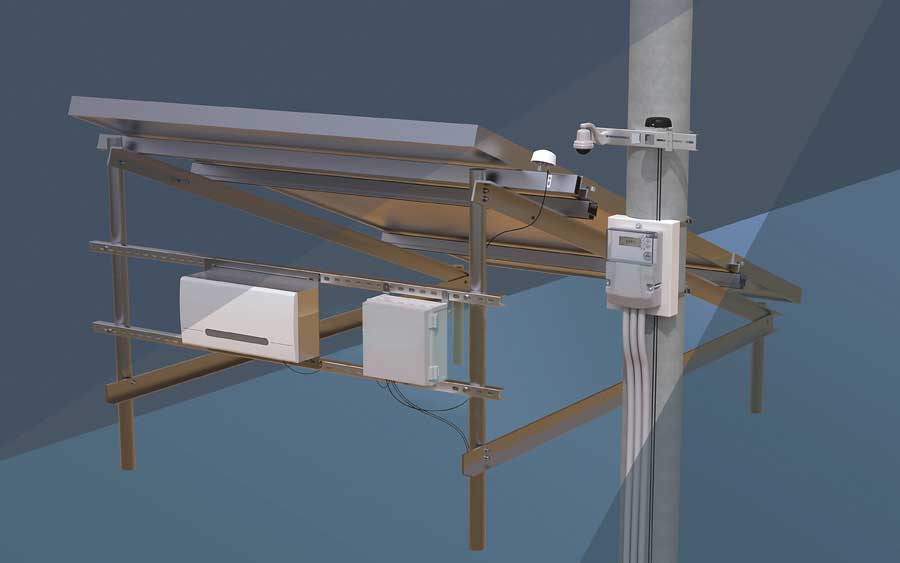 그림 1. 웨스트 그룹(West Group)의 PMS는 상업용 태양광 발전 시설에서 원격으로 데이터를 수집할 수 있다.