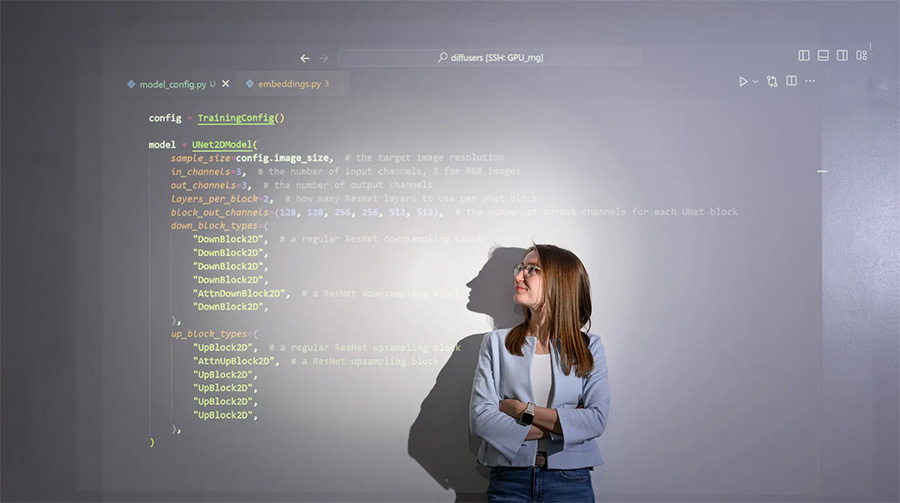“Depending on the material available, generative AI models are trained with different amounts of real data,” says Beggel