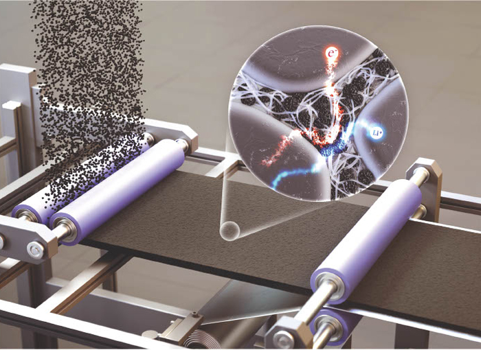 건식 공정을 통한 리튬이온 배터리 전극 이미지