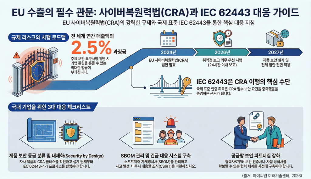EU 사이버복원력법(CRA)과 IEC 62443 대응 가이드