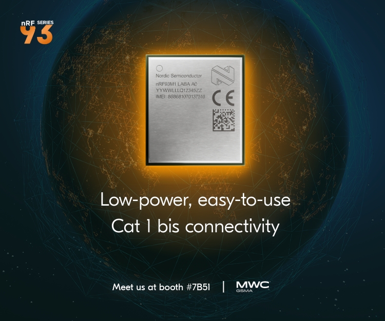 노르딕 세미컨덕터, MWC 2026서 LTE Cat 1 bis 모듈 ‘nRF93M1’ 공개… 셀룰러 IoT 리더십 강화 노르딕 세미컨덕터, MWC 2026서 LTE Cat 1 bis 모듈 ‘nRF93M1’ 공개… 셀룰러 IoT 리더십 강화