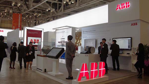 코마린 2017 ABB 부스 모습(사진. 아이씨엔)
