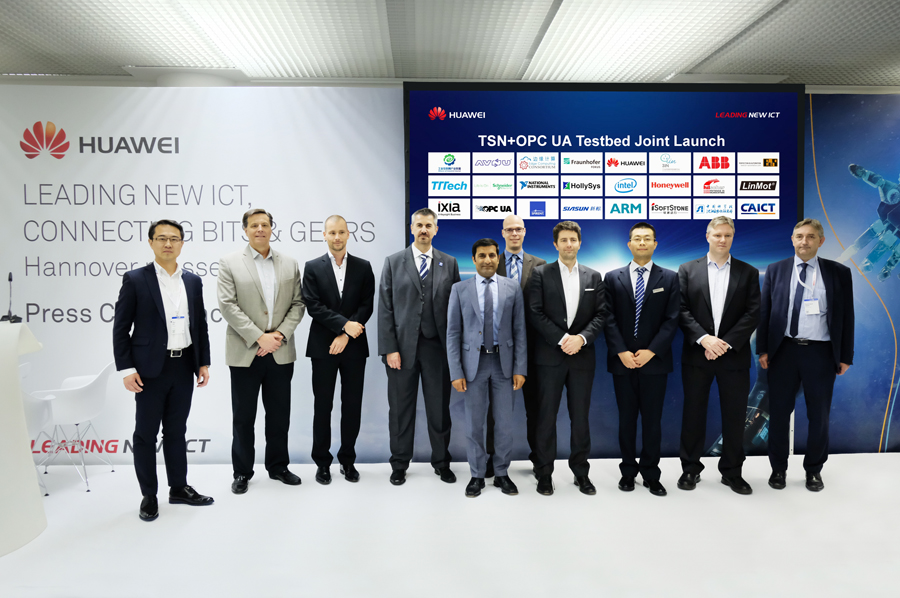 화웨이의 OPC UA TSN 테스트베드 발표가 진행된 하노버메쎄 2018 현장 (사진. 화웨이)
