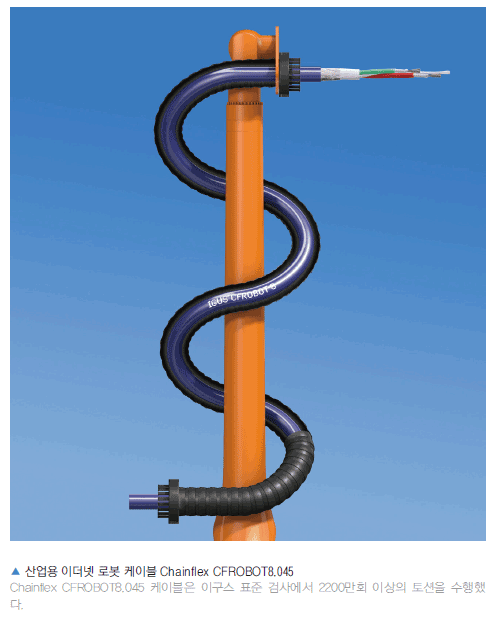 산업용 이더넷 로봇 케이블 Chainflex CFROBOT8.045