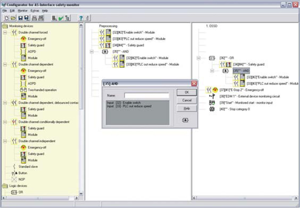 AS-Interface 안전 모니터 구성 (flip-flop형) 