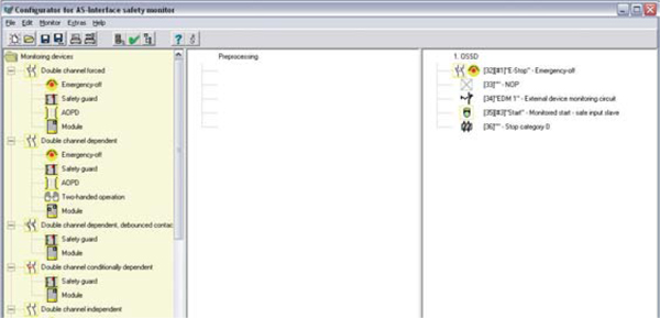 AS-Interface 안전 모니터 구성 (NOP 디바이스)