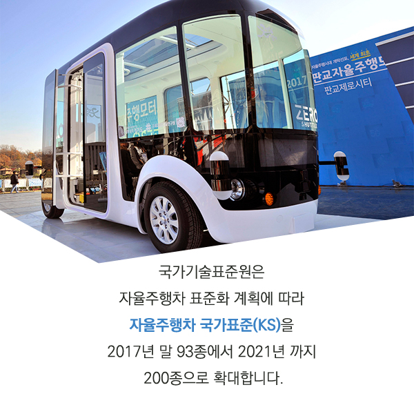 자율주행차 국가표준(KS), 2012년 200종으로 확대2